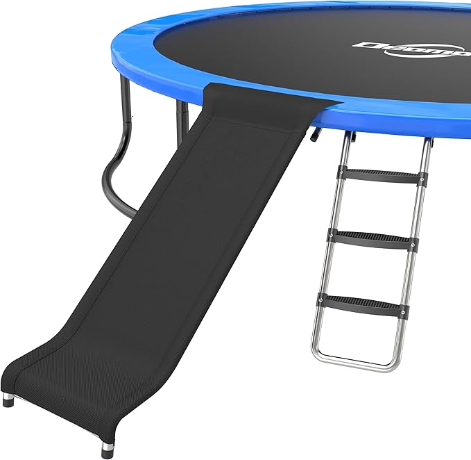 Trampoline Ladder Slide Kit, Trampoline Universal 3 Steps Wide Ladder & Buffer Slide,Universal Step