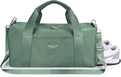 Gym Bag for Women Girls with Shoe Compartment & Wet Pocket - Duffle Bag for Travel Sports Fitness