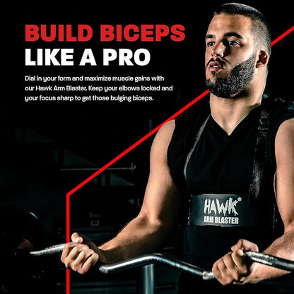 HWK Arm Blaster for Biceps & Triceps, Heavy Duty Aluminum Bicep Blaster with Thick Neoprene Padding