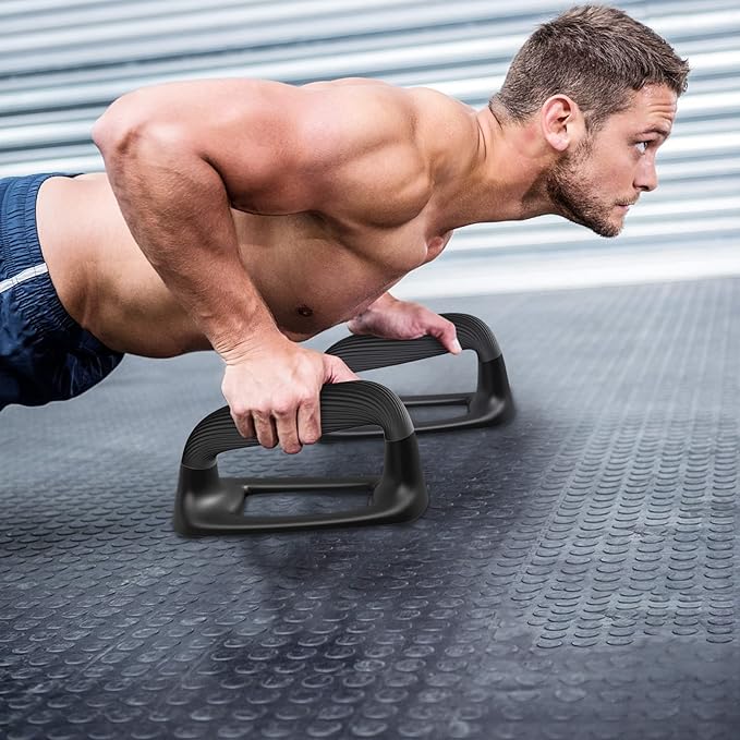 Kipika Push Up Bars, Pushup Stands With Thickened Soft Plastic Handle, Stable and Non-Slip Base