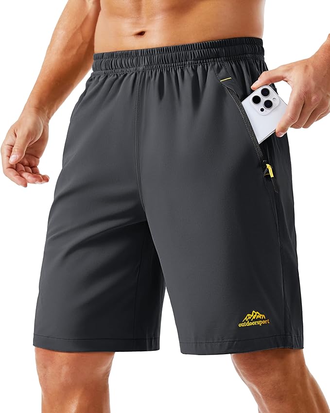 TACVASEN Men's Running Athletic Shorts 9" Quick Dry Workout Gym Shorts Lightweight Summer Shorts 3