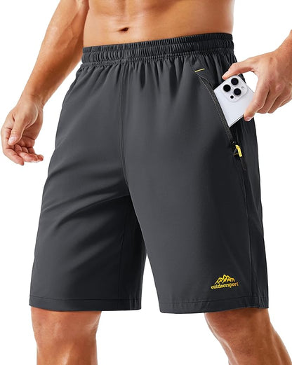 TACVASEN Men's Running Athletic Shorts 9" Quick Dry Workout Gym Shorts Lightweight Summer Shorts 3