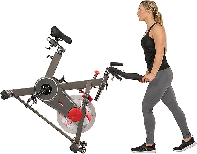 Sunny Health & Fitness Magnetic Exercise Bike, 44LB Flywheel & 300LB Weight Capacity for Intensive