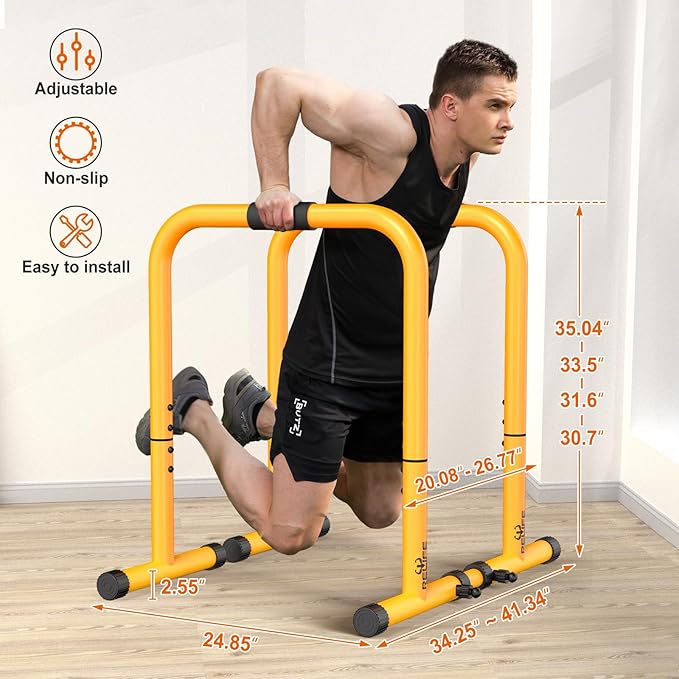 RELIFE REBUILD YOUR LIFE Dip Station Functional Heavy Duty Dip Stands Fitness Workout Dip bar