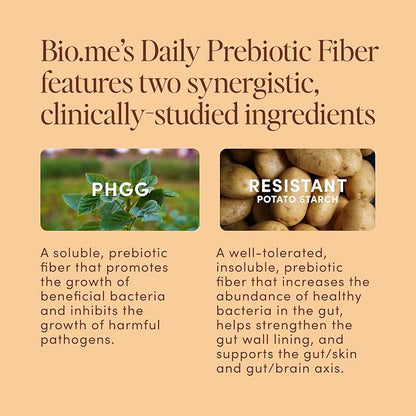 Daily Prebiotic Fiber Powder Chocolate - 7g Per Serving - Soluble & Insoluble Fiber Supplement