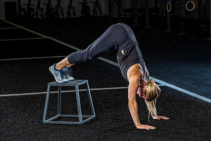 Rage Fitness Steel Plyo Box 12-18-24 Inch High Anti-Slip Pre-Assembled Plyometric Jump Box for Home