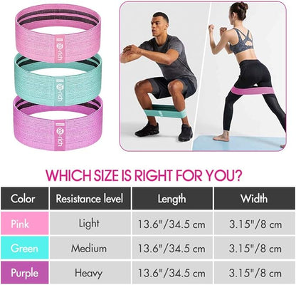 Resistance Bands, Fabric Workout Bands for Women & Men, Cloth Booty Resistance Loop Bands, Thick