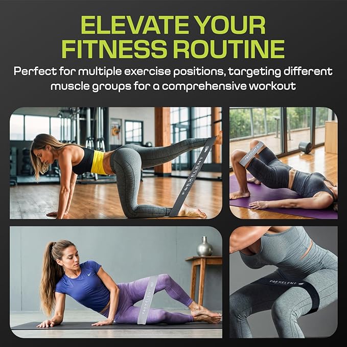 Fabric Resistance Bands for Working Out with 5 Strength Levels - Extra Light to Extra Heavy, Thick