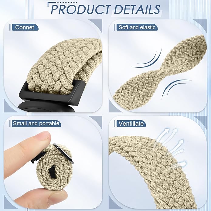 Tiptops Braided Nylon Bands Compatible with Fitbit Inspire 3/Inspire 2/Inspire/Inspire HR/Ace 2/Ace
