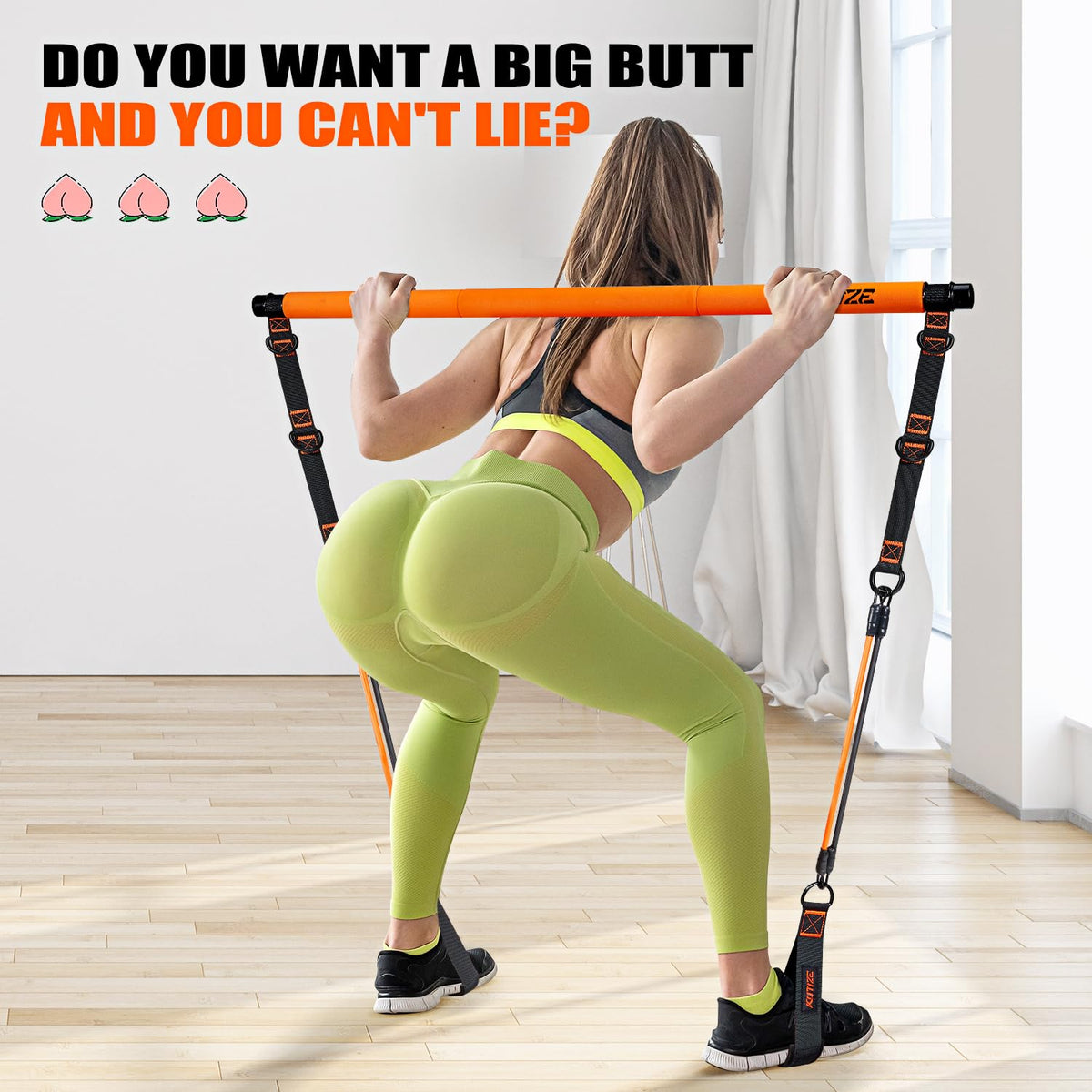KUTIZE Pilates Bar Kit with Resistance Bands, Pilates Equipment, Multifunctional Resistance Bands