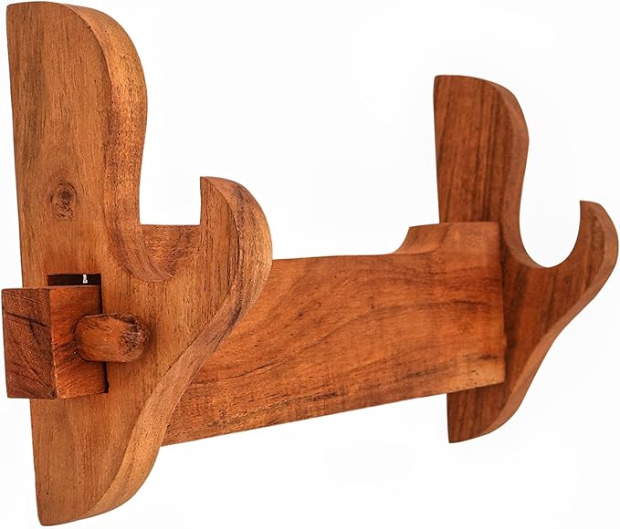 Mythrojan Solid Wood Sword Stand Medieval Sword Wall Mount Samurai Sword Display Stand Katana Sword