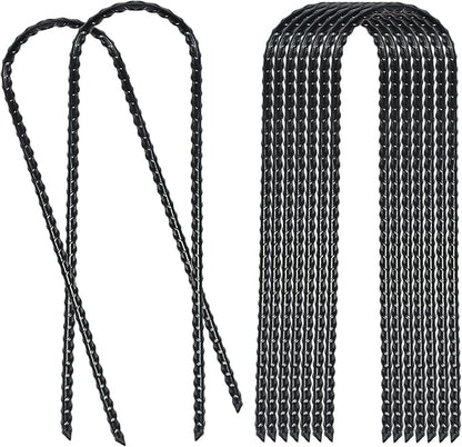 20 Pack 10 Inch Heavy Duty Trampolines Wind Stakes Galvanized Steel Garden Stakes U-Shaped Staples