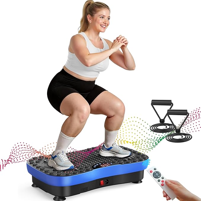 AXV Vibration Plate Exercise Machine Whole Body Workout Portable Mini Vibrate Fitness Platform