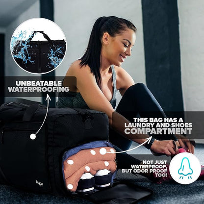 Bago Foldable Duffel Bags for Traveling Women & Men - 60L Medium Packable Duffle Bag for Travel