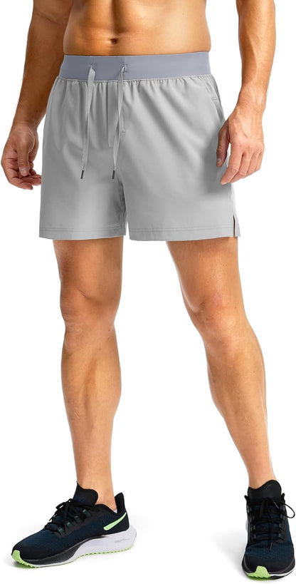 Men's Running Shorts with Zipper Pockets 9 Inch/ 7 Inch / 5 Inch Lightweight Quick Dry Gym Workout