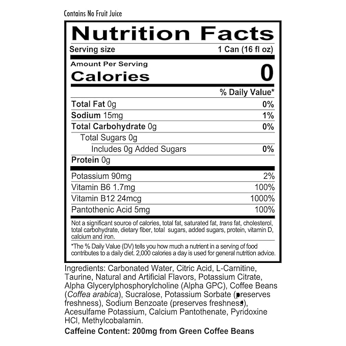 REDCON1 Energy High Performance Drink, Baja Bomb - Zero Sugar Energy Drink with Alpha GPC Nootropic