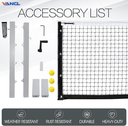 Pro Pickleball Net Portable with Wheels – 22ft Heavy Duty Pickleball Net System with Sturdy