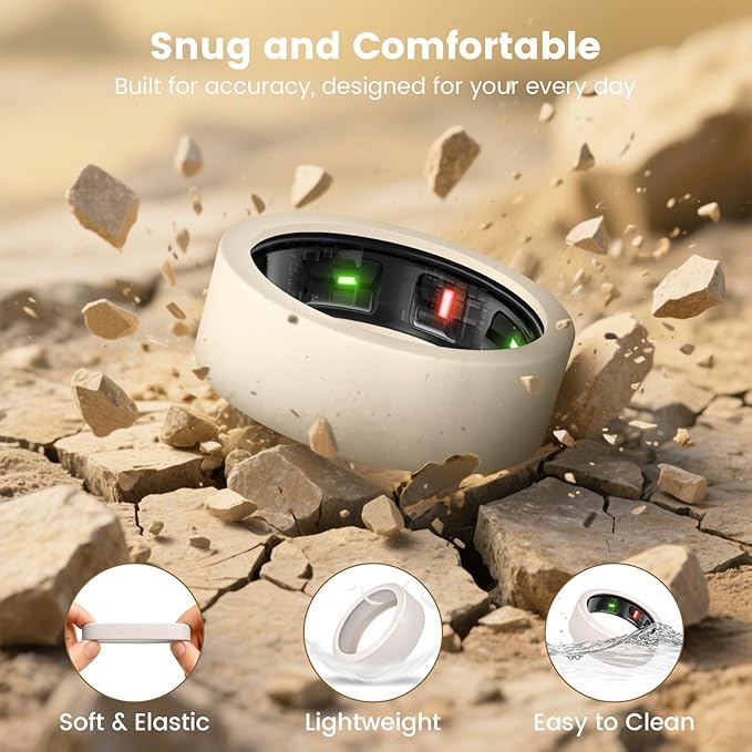 Ultra-Thin Covers Compatible with Oura Ring Gen 4/Oura Gen 3 Cover, Anti-Scratch Elastic Silicone