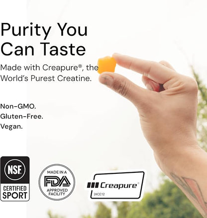 Create Creatine Monohydrate Gummies for Men & Women, Boost Focus, Strength, and Endurance