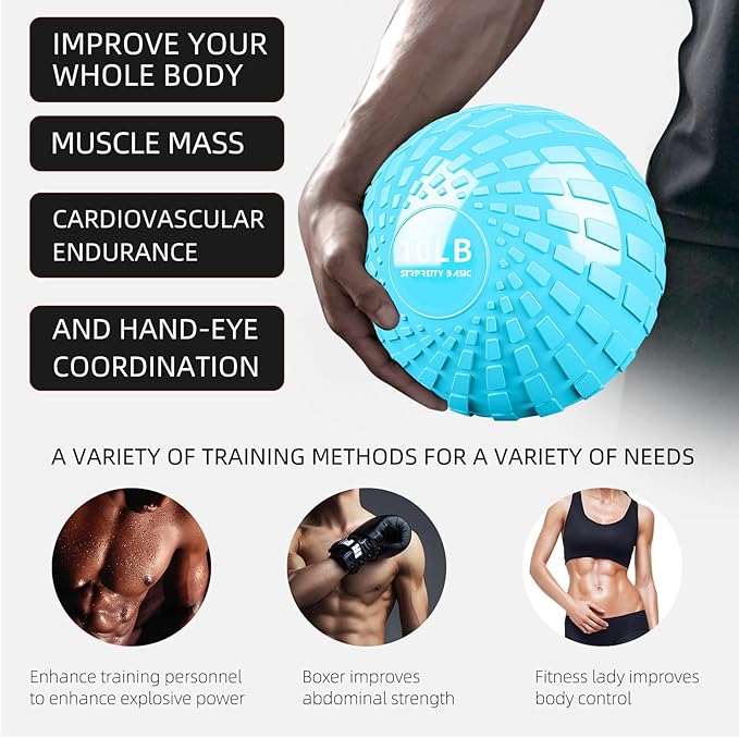 Medicine Ball 10 lbs Slam Ball Weighted Balls for Exercise Strength and Crossfit Workout