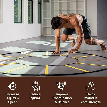 Webby Agility Trainer – Circle Speed and Agility Ladder for High Intensity Reactive Footwork Drills