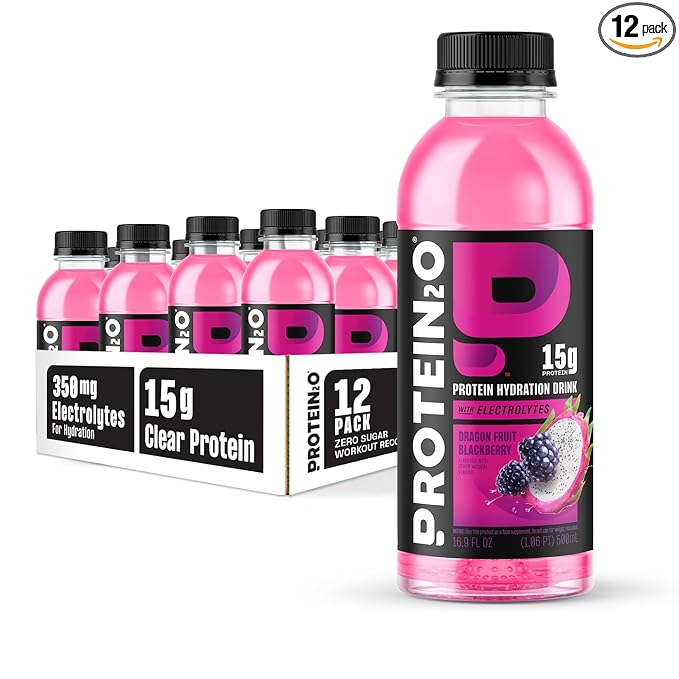 Protein2o Hydration Drink - 2-in-1 Liquid Clear Whey Protein Isolate and Electrolyte Drink - 15g