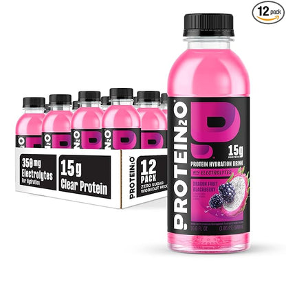 Protein2o Hydration Drink - 2-in-1 Liquid Clear Whey Protein Isolate and Electrolyte Drink - 15g