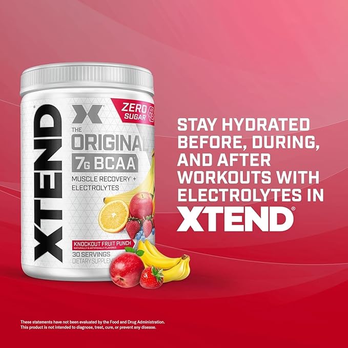 Original BCAA Powder 7g BCAA and 2.5g L-Glutamine, Sugar Free Post Workout Muscle Recovery Drink