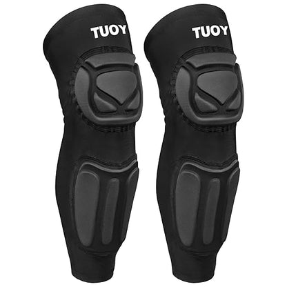 TUOY Knee Pad with Shin Guard Pads, Protective Shin/Knee Sleeve Support for Soccer, Football