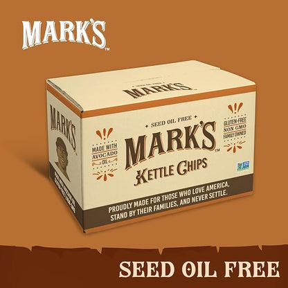 MARK’S Kettle Cooked Avocado Oil Potato Chips, Sea Salt – Seed Oil & GMO Free | Sea Salt, 5 oz