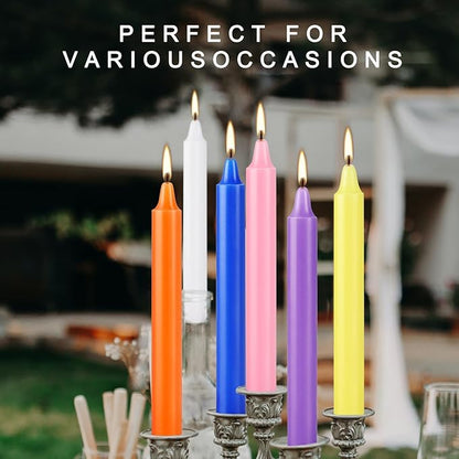 40 Pack Spell Chime Candles-4 Inch Multi-Colored Taper Candles Sticks-for Home Decor Kitchen Decor