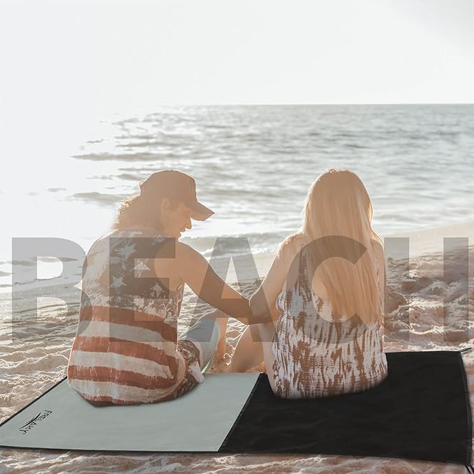 Frelaxy Pocket Picnic Blanket, Waterproof Sandproof Beach Mat, Compact Camping Tarp for Festivals