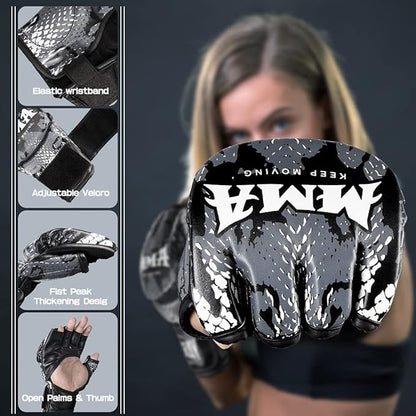 Punch Bag Training Gloves, LangRay MMA Grappling Gloves for Sparring Martial Arts Boxing Training
