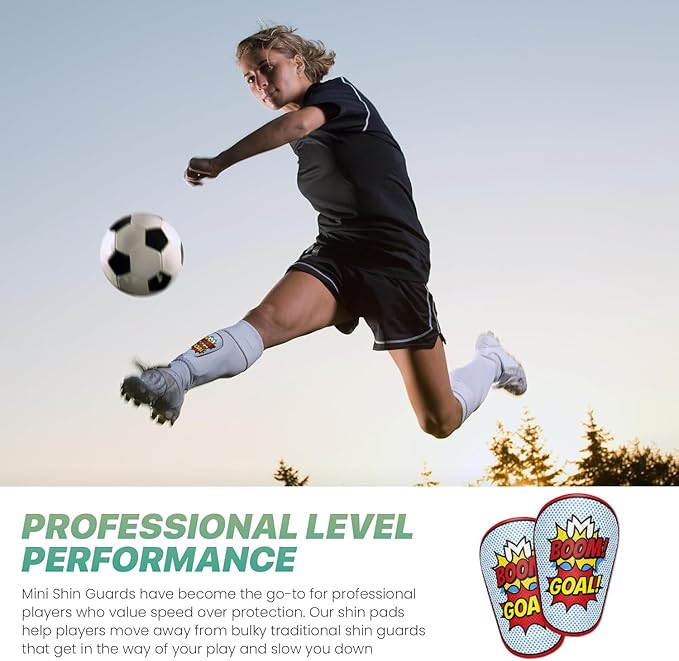MiniGuards - Mini Shin Guards for Soccer Players - Tiny Shin Pads for Men, Women, Teens - Miniature