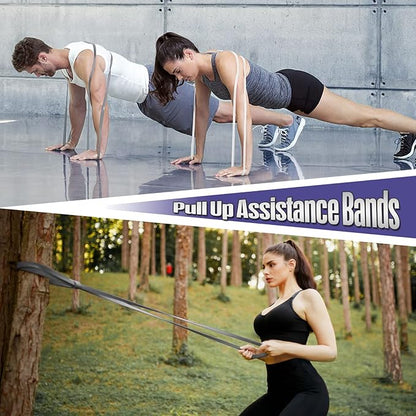 Resistance Band Pull Up Assistance Bands,Set of 5 Resistance Heavy Duty Exercise Stretch Fitness