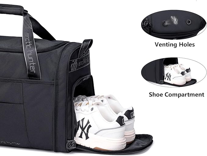 Gym Bags for Men Women, 42L Large Travel Duffle Bag, Carry On Bag for Airplanes with Shoe