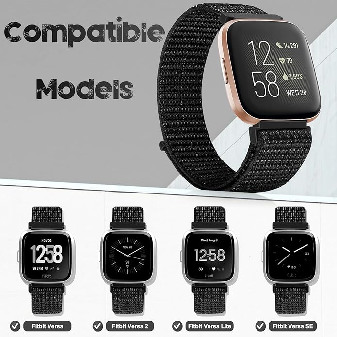 Tiptops 3 Pack Bands Compatible with Fitbit Versa 2/Fitbit Versa/Versa Lite/Versa SE for Women Men