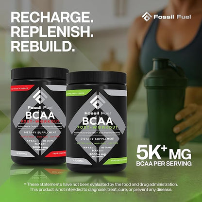Fossil Fuel BCAA Sugar-Free Post-Workout Powder with BCAA?™s, Glutamine, Vitamin B6 After Workout