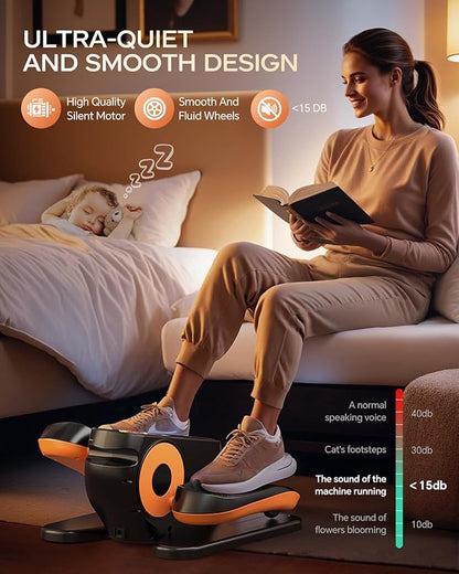 Under Desk Elliptical Machine, Ellipse Leg Exerciser as Seen on Tv for Seniors Adults with 12
