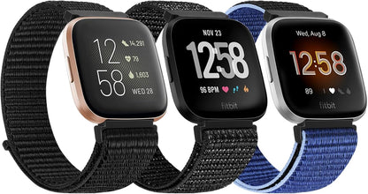 Tiptops 3 Pack Bands Compatible with Fitbit Versa 2/Fitbit Versa/Versa Lite/Versa SE for Women Men