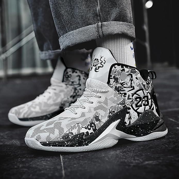 Boys Basketball Shoes Breathable Indoor Athletic Shoes Youth Outdoor Fashion Sneakers Comfortable