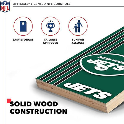 NFL 2' x 3' Solid Wood Cornhole Set with Direct Print HD Team Graphics – Great Gift for Any