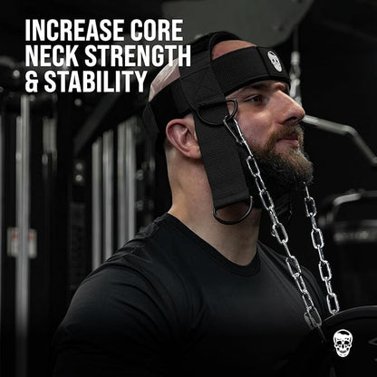 Gymreapers Neck Harness Weight Lifting - Neck Trainer Workout Equipment - Heavy Duty Stainless