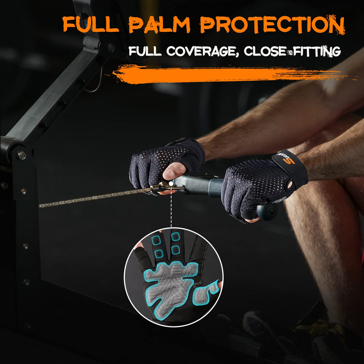 SueStar Workout Gloves - Men Women 2022, Weight Lifting Gym Gloves with Full Palm Protection