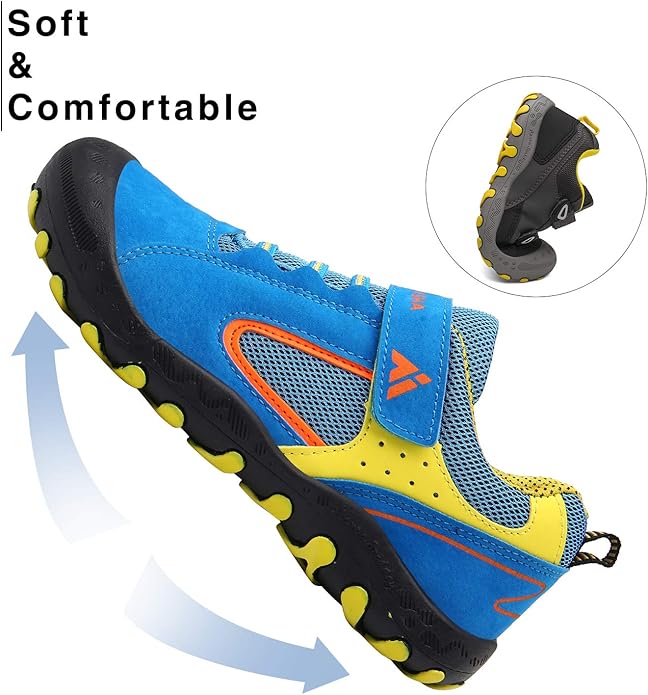 Mishansha Kids Hiking Boots Toddler Girls Boys Hiking Shoes Water-Resistant Anti-Collision Non-Slip
