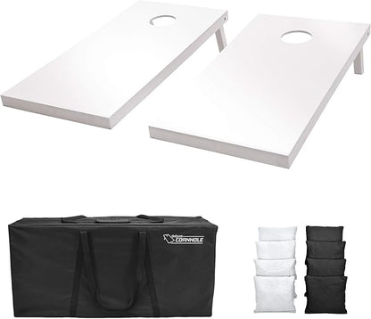 GoSports 4 ft x 2 ft Regulation Size Wooden Cornhole Boards Set - Includes Carrying Case and Over