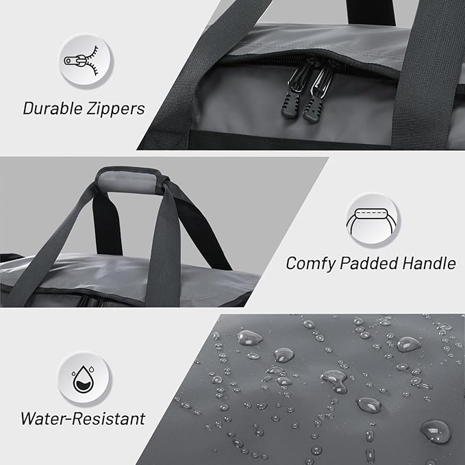 MIER Gym Bag for Men Large Duffel Backpack with Shoe Compartment, 60L Convertible Duffle Bags