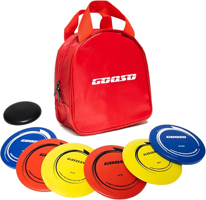 Disc Golf Set - Driver, Mid-Range and Putter Discs with Disc Golf Bag for Outdoor and Backyard