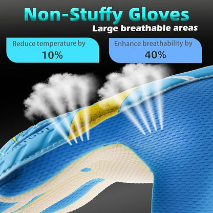 Sportout Kids Goalkeeper Gloves, Soccer Gloves with Double Wrist Protection and Non-Slip Wear