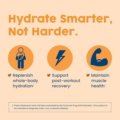 NativePath Native Hydrate Stick Packs, Sugar Free Electrolytes Powder with BCAAs, Tangerine